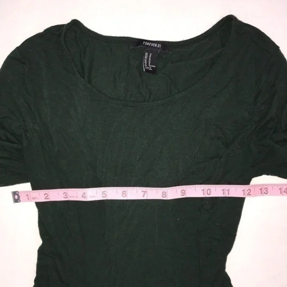 Forever 21 Green Flowy Back Tie Dress - Picture 3 of 7